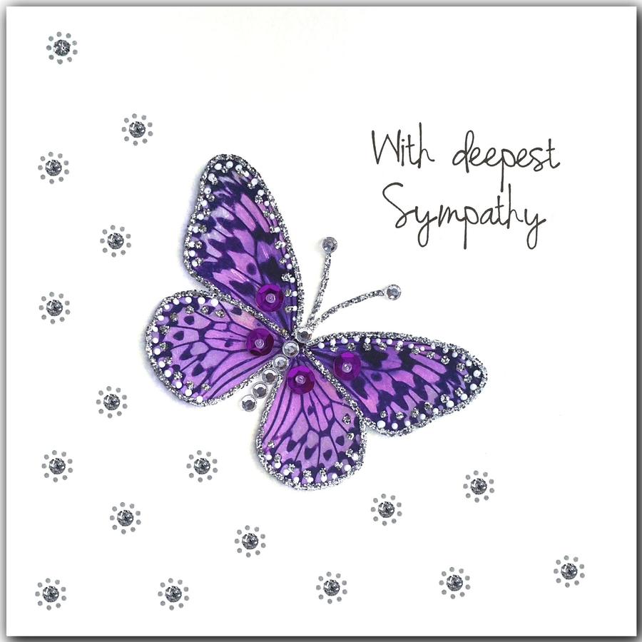 Jaab Cards - Purple Butterfly Sympathy