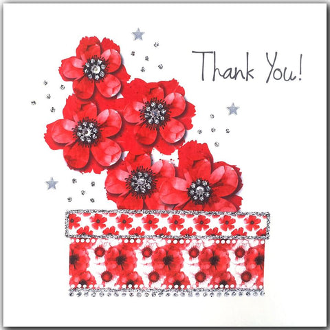 Jaab Cards - Scarlet Thank You Flowers