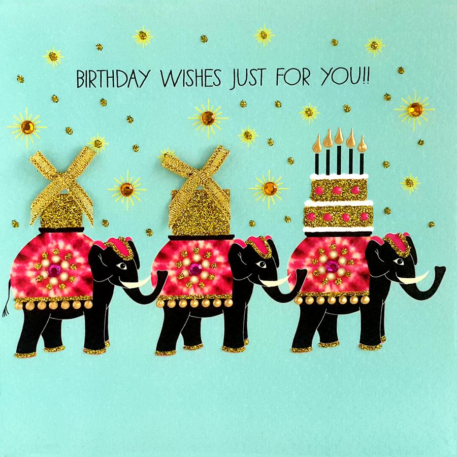 Jaab Cards - Birthday Elephants (Pack of 5)