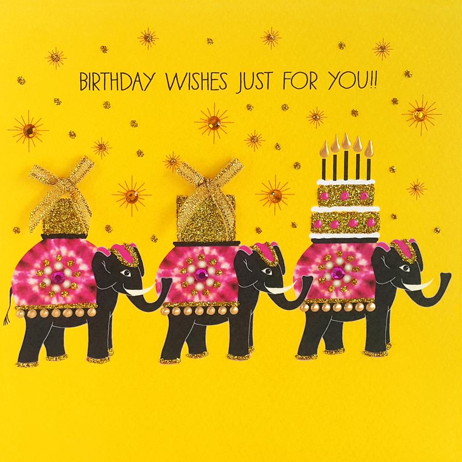 Jaab Cards - Birthday Elephants (Pack of 5)