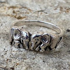 Two Elephants Facing Each Other Ring