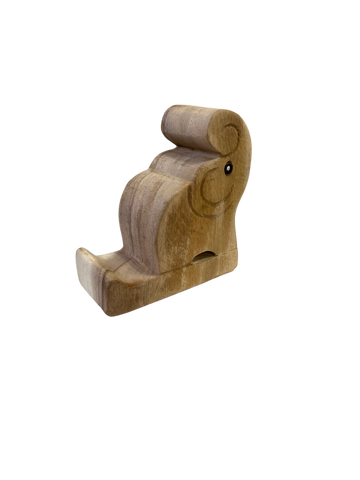 Wooden Elephant Phone Holder