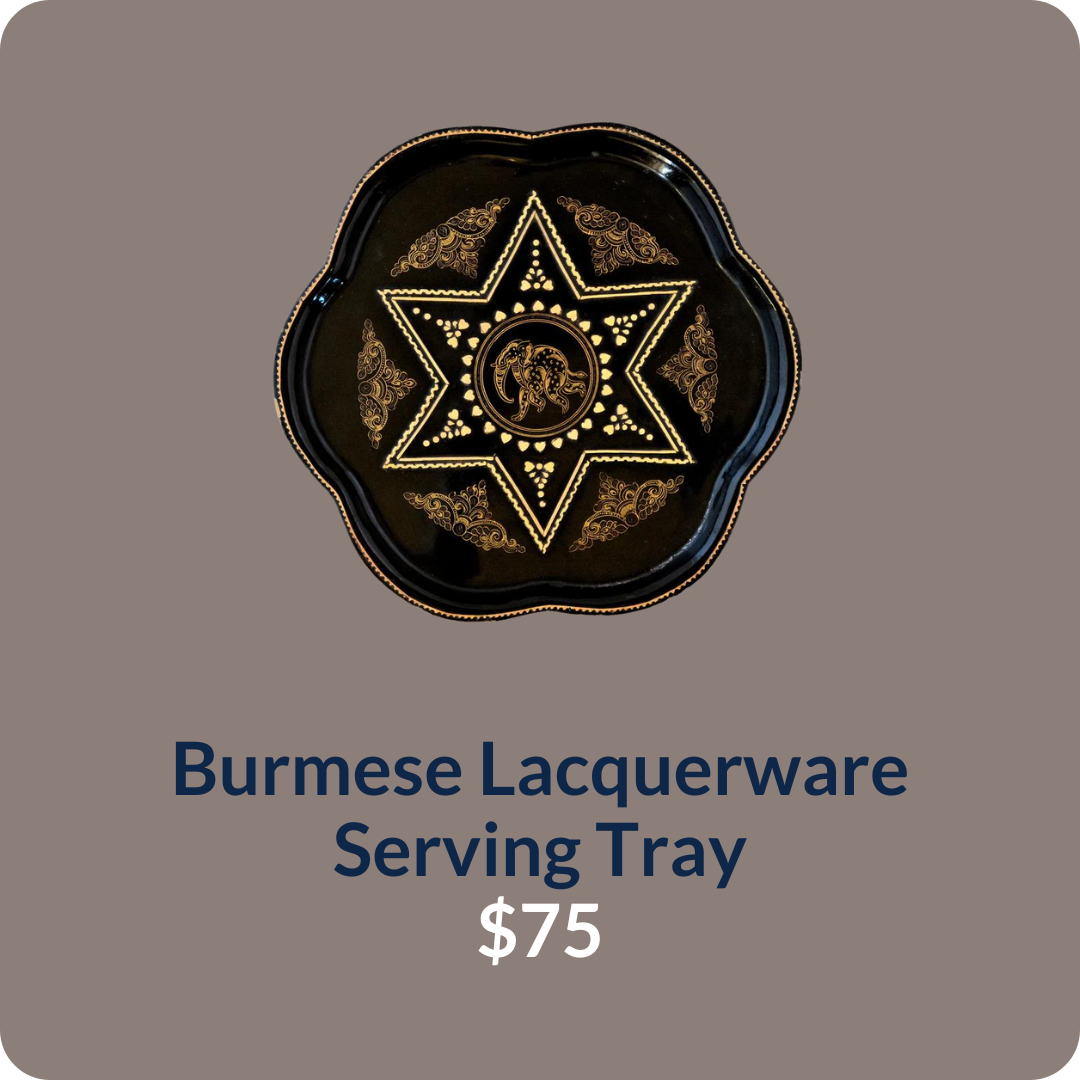 Burmese Lacquerware Serving Tray