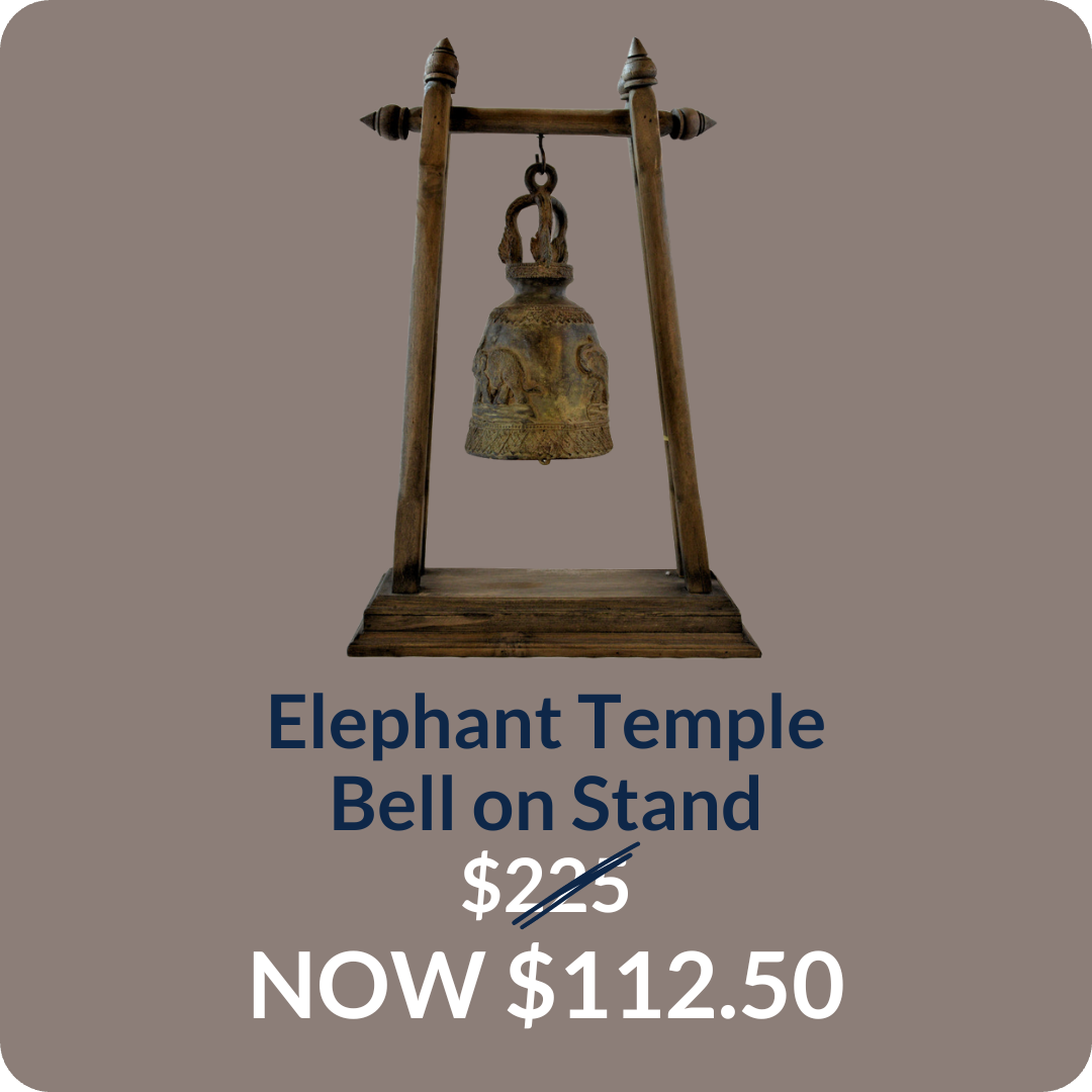 Elephant Temple Bell on Stand