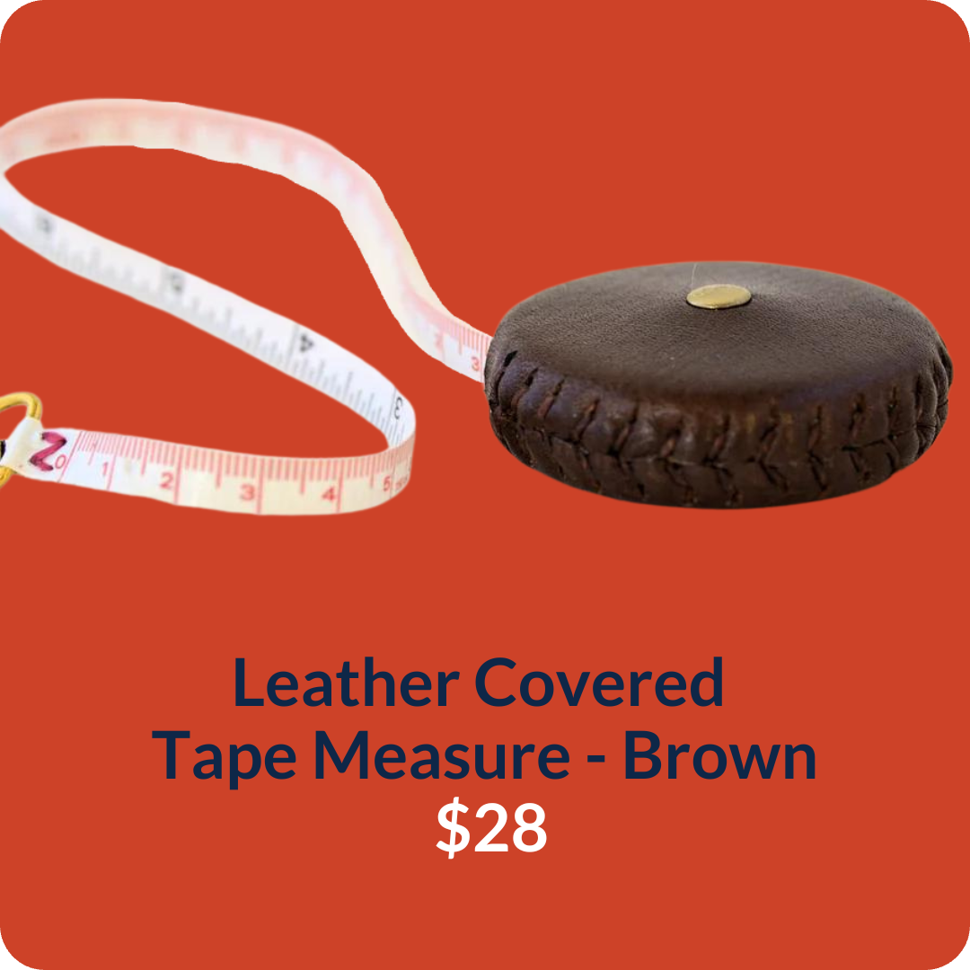 Leather Covered Tape Measure - Brown