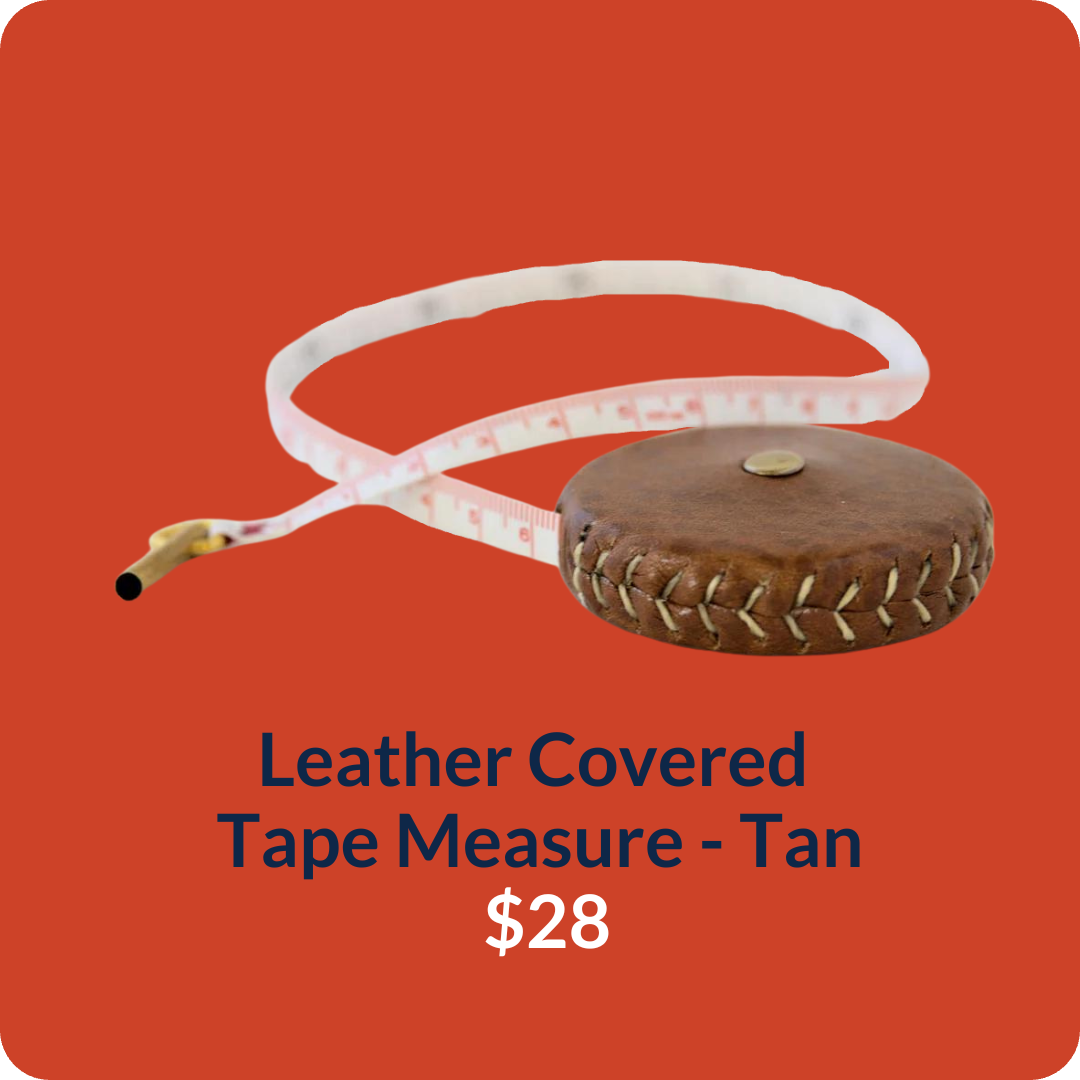 Leather Covered Tape Measure - Tan
