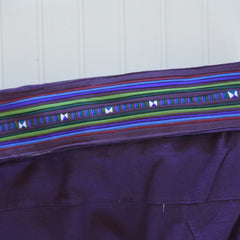 Cotton Fisherman Pants with Cumberbun Pleat Waist - Plum (One Size Fits All)