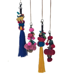 Hill Tribe Keychain with Elephant Charms