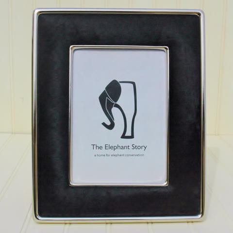 Black Pony Hair-Nickel Plate Frame