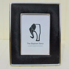 Black Pony Hair-Nickel Plate Frame
