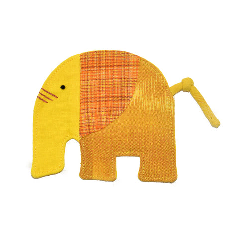 Cotton Elephant Coaster - Yellow