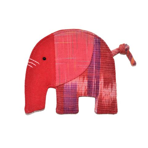 Cotton Elephant Coaster - Red
