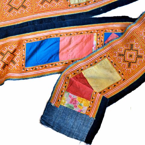 Vintage Vietnamese Hmong Hill Tribe Fabric (12" x 200")