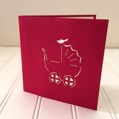 Pop-up Baby Carriage Card