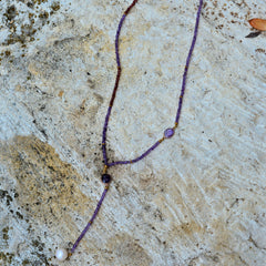 Mixed Gems & Baroque Pearls Necklace - Lavender