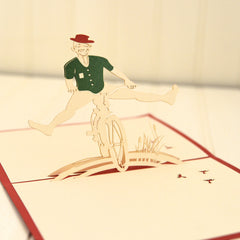 Vietnamese Hand-made Pop-up Card - Single Bike