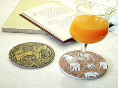 Water Absorbent Clay Coaster - Thai Elephant