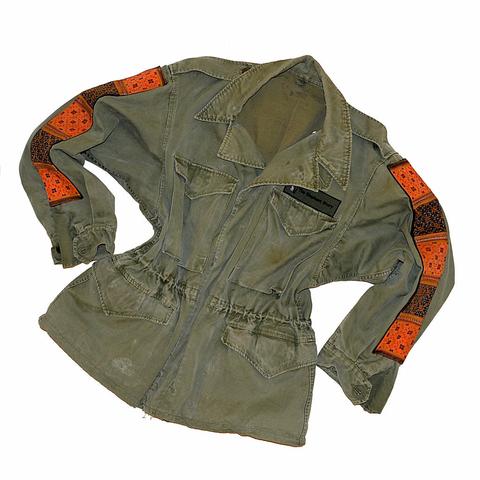 Vietnam Era Jungle Fatigue Jackets with Vintage Hmong Fabric (Medium/Regular)