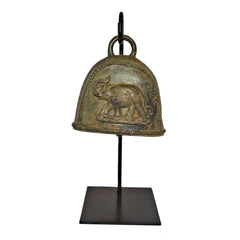 Antique Elephant Bell with Stand