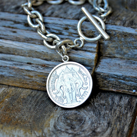 Thai Coin Silver Bracelet