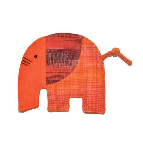 Cotton Elephant Coaster - Orange
