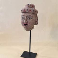 Antique Thai Puppet Head on Stand