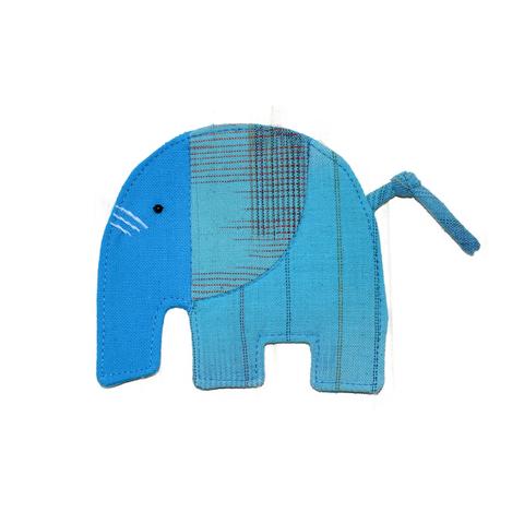 Cotton Elephant Coaster - Light Blue