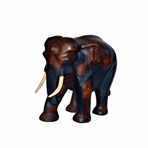 Hand Carved Elephant Figure (21 inch)