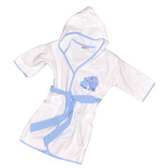 Two Elephant Terrycloth Bathrobe - Blue
