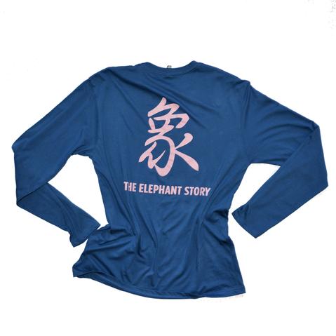 The Elephant Story Kanji Script Long Sleeve Tee