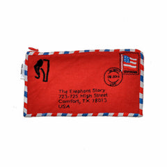 The Elephant Story Red Envelope Zipper Bag