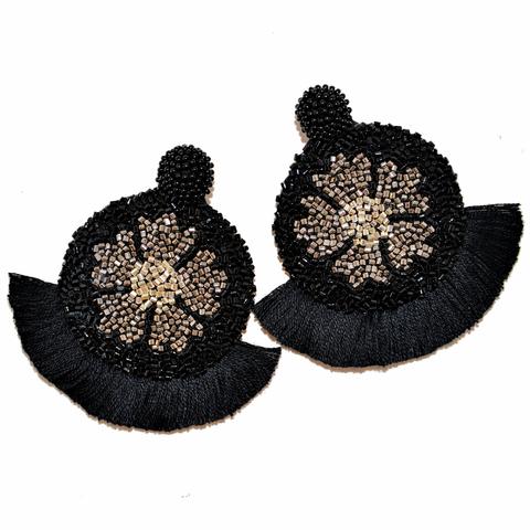 Hand-Beaded Earrings