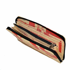 Elephant Cement Woman's Wallet with Zipper Closure