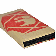 Elephant Cement Woman's Wallet with Zipper Closure