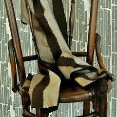 Carol Cassidy Black and Silver Rib Vertical Ikat Shawl