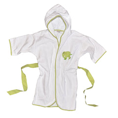 Standing Elephant Terrycloth Bathrobe - Lime Green