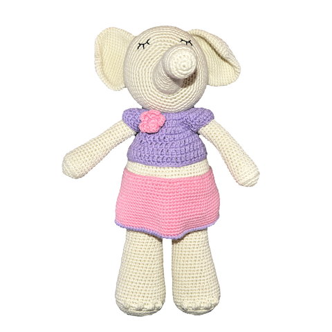 Crochet Elephant Plush Toy (Girl)