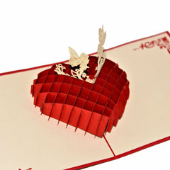 Vietnamese Hand-made Pop-up Card - Love You Heart