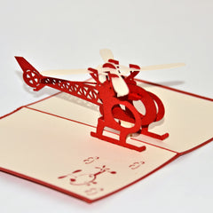 Vietnamese Hand-made Pop-up Card - Helecopter