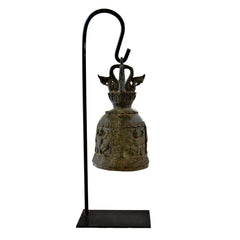 Temple Bell on Metal Stand (Garuda Buddhist God)