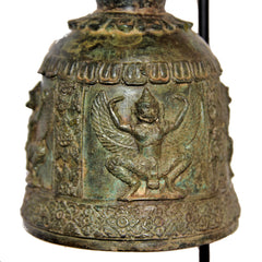 Temple Bell on Metal Stand (Garuda Buddhist God)