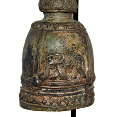 Elephant Temple Bell on Metal Stand (Walking Elephant)