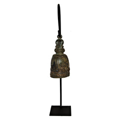 Elephant Temple Bell on Metal Stand (Walking Elephant)