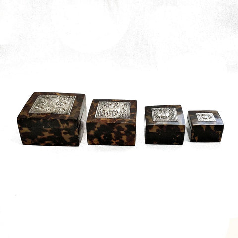 Water Buffalo Horn Nesting Boxes (Set of 4)