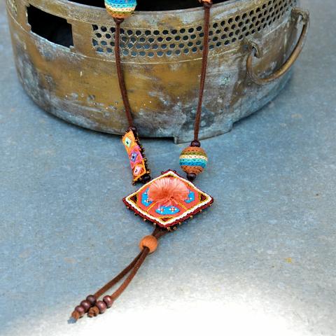 Hmong Embroidered Necklace