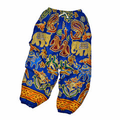 Youth Elephant Print Pants - Multi-Color
