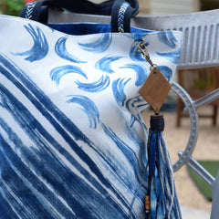 Hand-Painted Brush Stroke Indigo Bag