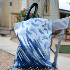 Hand-Painted Brush Stroke Indigo Bag