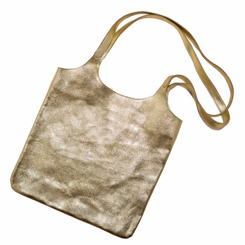Victoria Gold Leather Tote