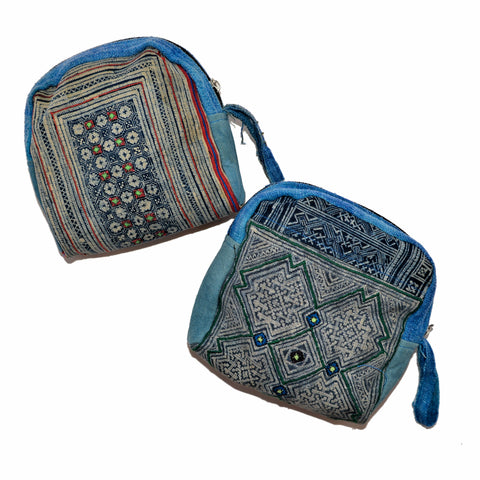 Assorted Square Hmong Fabric Make-up bag